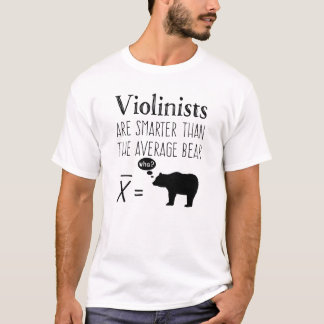 Camiseta de violín divertida - Oso medio