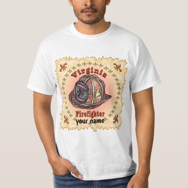 Camiseta de Virginia Firefighter (Anverso)