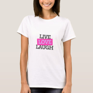 camiseta de vivir amar reír cita positiva