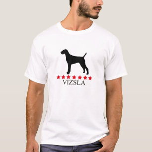 Camiseta de Vizsla con las estrellas rojas