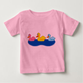 Camiseta de volantes para niños/as con tres patos
