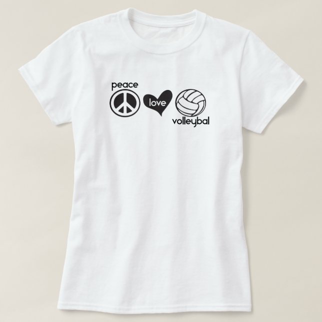 Camiseta de vóley de amor por la paz (Diseño del anverso)