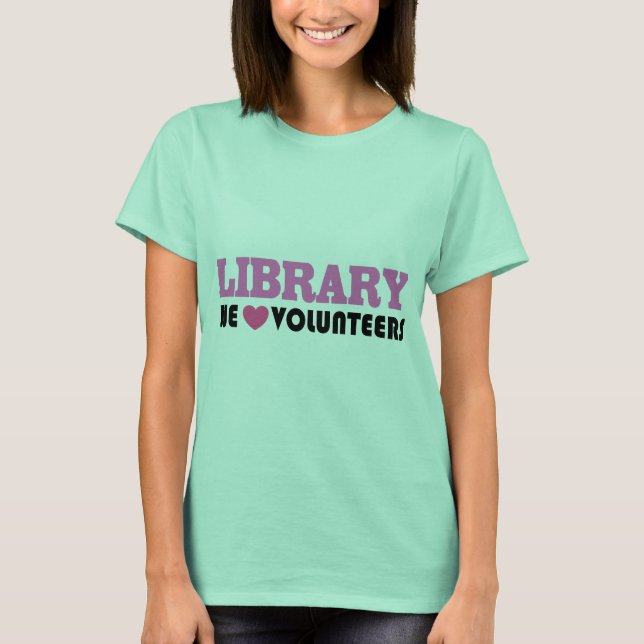 Camiseta de Voluntarios de Biblioteca (Anverso)