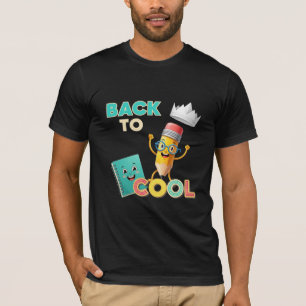 Camiseta De vuelta a Cool Lápiz Divertido y Cuaderno