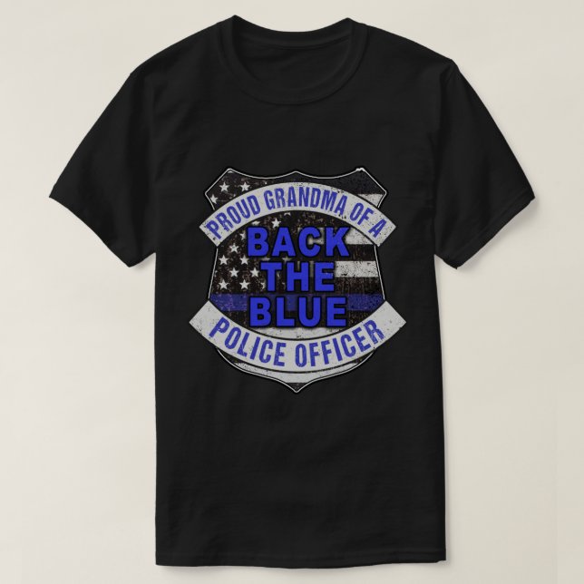 Camiseta De vuelta a la delgada línea azul la orgullosa pol (Diseño del anverso)