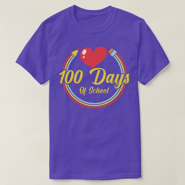 Camiseta De Vuelta A La Escuela 100 Días (265) (Diseño del anverso)