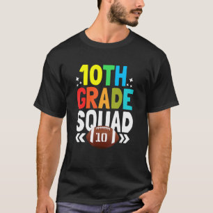 Camiseta De vuelta a la escuela 10 niños de escuadrón de gr