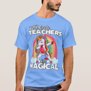 Camiseta De vuelta a la escuela 12º docente Unicornio mágic