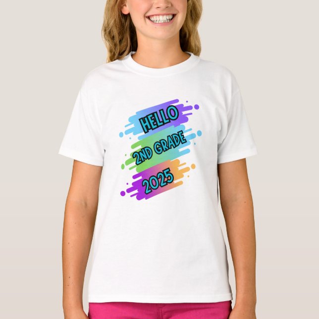 CAMISETA DE VUELTA A LA ESCUELA, 2º GRADO, PRIMER DÍA DE LA (Anverso)