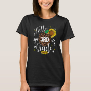 Camiseta De vuelta a la escuela 3er grado estampado de leop