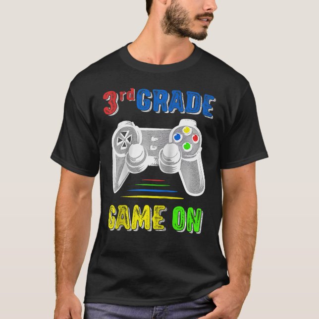 Camiseta De vuelta a la escuela 3er grado Juego de Video Ga (Anverso)