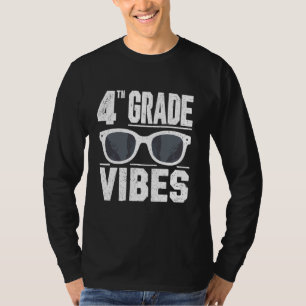 Camiseta De vuelta a la escuela 4º grado Vibes Primer Día P