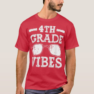 Camiseta De vuelta a la escuela 4º grado Vibes Primer Día P