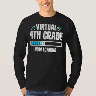 Camiseta De vuelta a la escuela 4º grado virtual ahora