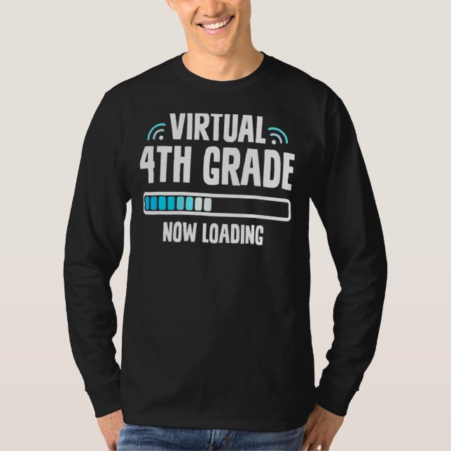 Camiseta De vuelta a la escuela 4º grado virtual ahora (Anverso)