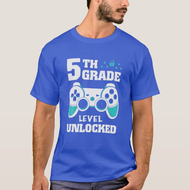 Camiseta De Vuelta A La Escuela 5º Grado Vídeo De Niños Des (Anverso)