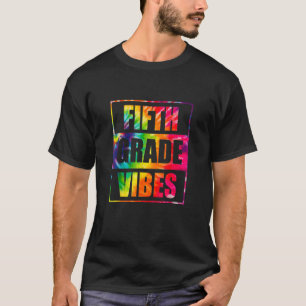 Camiseta De Vuelta A La Escuela 55º Grado Vibes Primer Día 