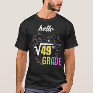 Camiseta De vuelta a la escuela 7° grado Raíz cuadrada de 4