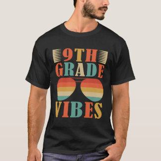 Camiseta De Vuelta A La Escuela 9° Grado Vibes Té De Primer
