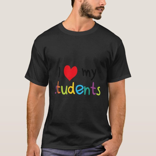 Camiseta De Vuelta A La Escuela Amo A Mis Estudiantes Maest (Anverso)