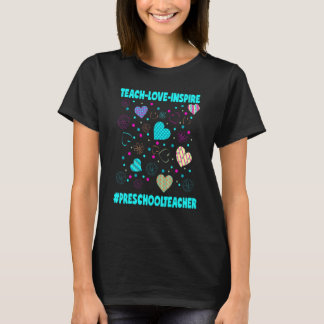Camiseta De vuelta a la escuela amor de maestro de preescol