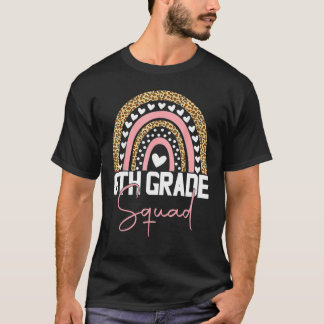 Camiseta De Vuelta A La Escuela Arcoiris Sexto Grado Escuad