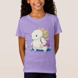 Camiseta De vuelta a la escuela Axolotl Kawaii Personalizad