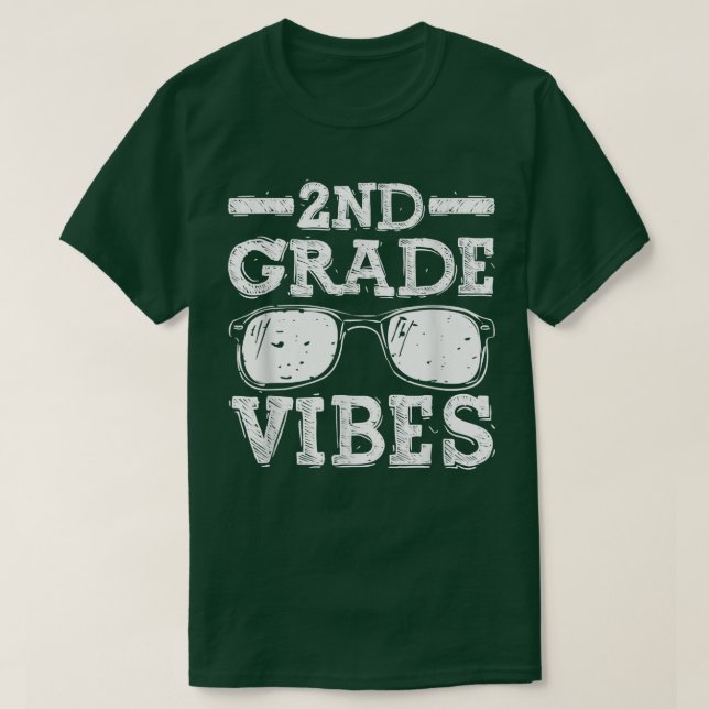 Camiseta De vuelta a la escuela Camisas de 2º Grado Vibes,  (Diseño del anverso)