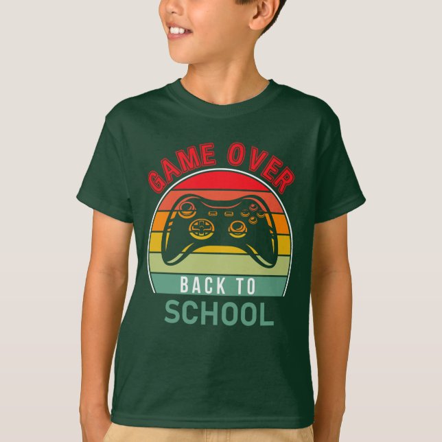 Camiseta De vuelta a la escuela con un estilo de juego. (Anverso)
