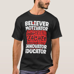 Camiseta De Vuelta A La Escuela Creyente Motivador Educador