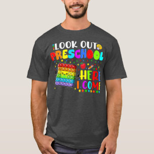 Camiseta De Vuelta A La Escuela Cuida El Preescolar Aquí Ve