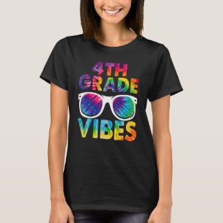 Camiseta De Vuelta A La Escuela De 4º Grado Vibes Tie Dye C