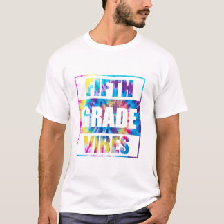 Camiseta De Vuelta A La Escuela De 5º Grado Vibes Primer Dí