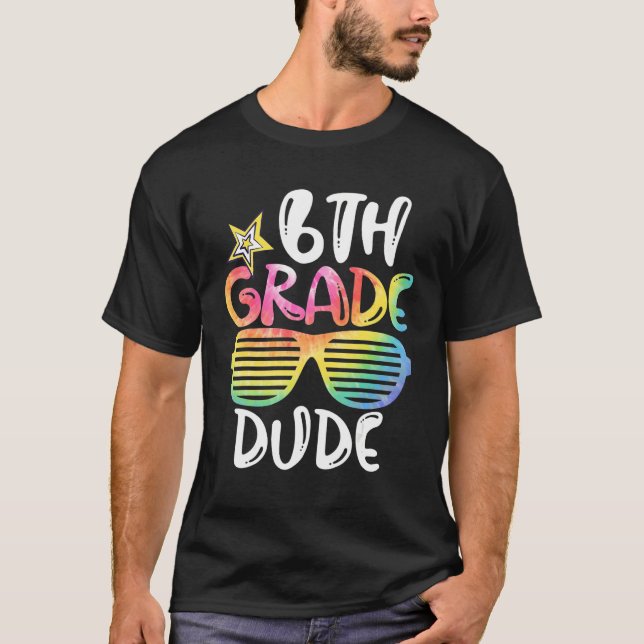 Camiseta De Vuelta A La Escuela De 6º Grado Amigo Gafas De  (Anverso)