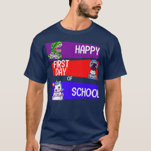 Camiseta De vuelta a la escuela de dinosaurio Unicornio