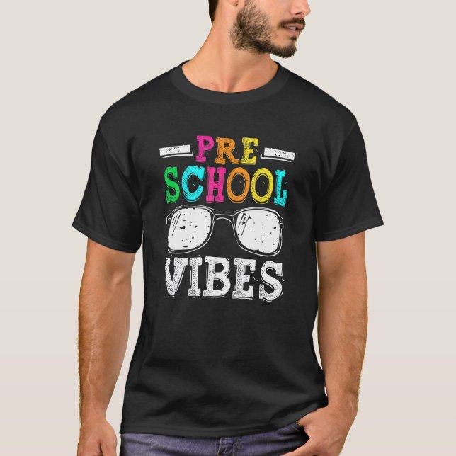 Camiseta De Vuelta A La Escuela De Enseñanza Primaria Vibes (Anverso)