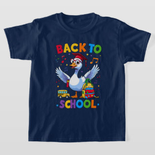 Camiseta De vuelta a la escuela de ganso - Colorido diseño 