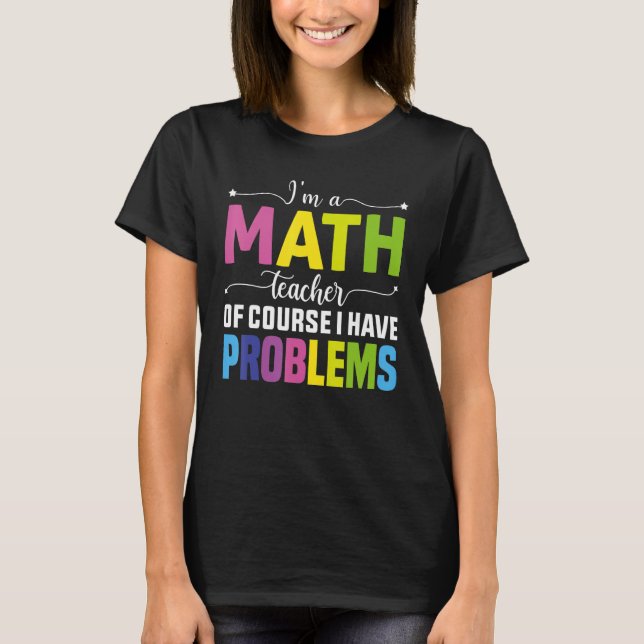 Camiseta De Vuelta A La Escuela De Maestros Retro Math Math (Anverso)