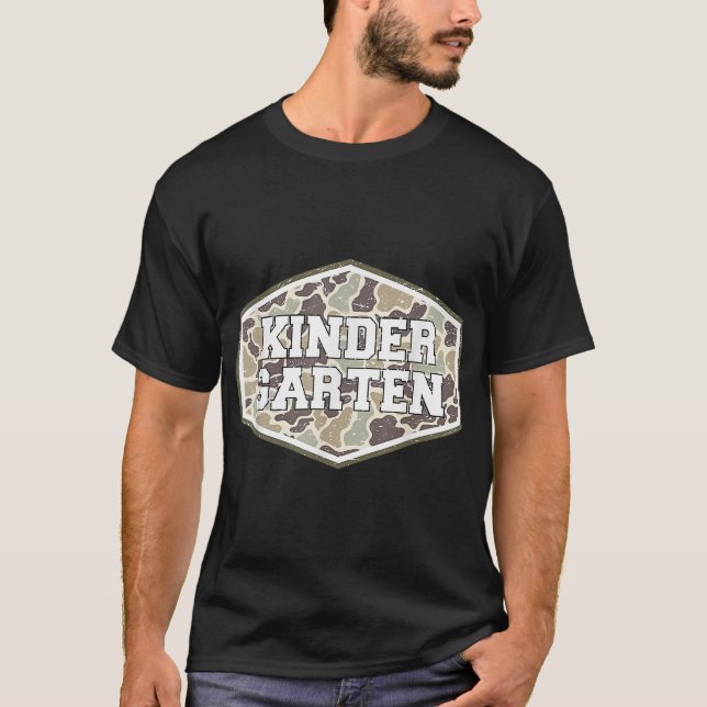 Camiseta De Vuelta A La Escuela De Niños Viejo Camo Kinderg (Anverso)