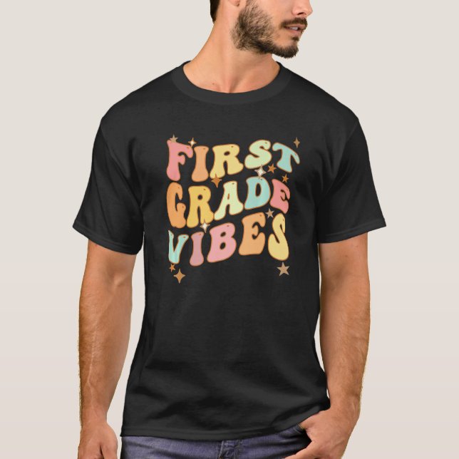 Camiseta De Vuelta A La Escuela De Primer Grado Vibes Estud (Anverso)