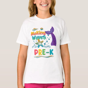 Camiseta de vuelta a la escuela de sirena de pre-K