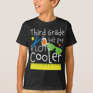 Camiseta De vuelta a la escuela de tercer grado acaba de te