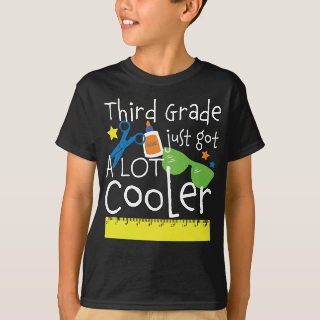 Camiseta De vuelta a la escuela de tercer grado acaba de te (Anverso)
