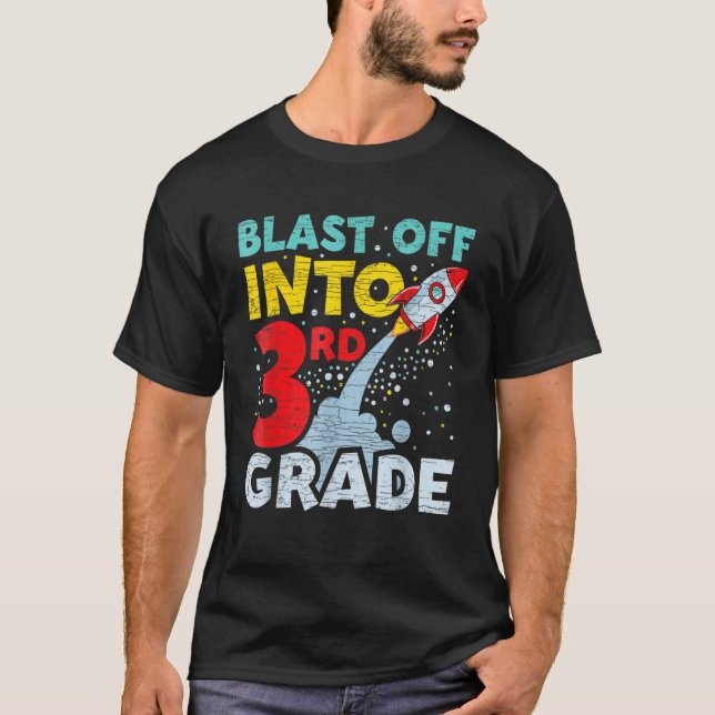 Camiseta De Vuelta A La Escuela De Tercer Grado, Explosión  (Anverso)