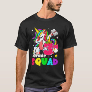 Camiseta De Vuelta A La Escuela De Tercer Grado Unicorn Dab