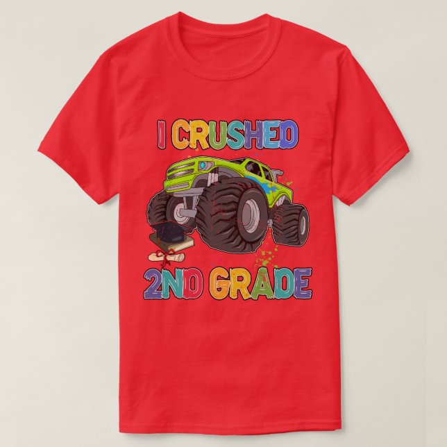 Camiseta De vuelta a la escuela divertida monstruo que apla (Diseño del anverso)