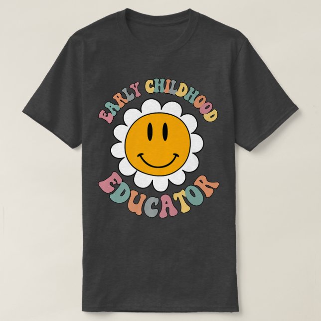 Camiseta De vuelta a la escuela, el educador infantil retro (Diseño del anverso)