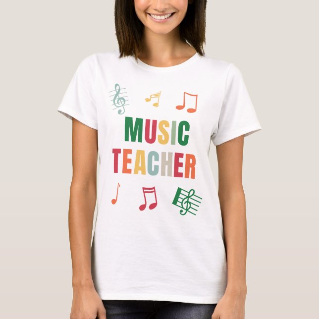 Camiseta De vuelta a la escuela, el profesor de música colo (Anverso)
