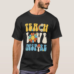 Camiseta De Vuelta A La Escuela Enseñar Amor Inspira A Maes