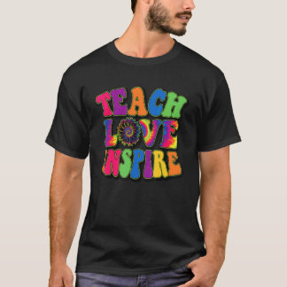 Camiseta De vuelta a la escuela Enseñar Amor Inspirar Retro
